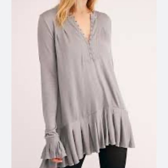 FREE PEOPLE 'Your Girl Tunic' Pink Size M - Picture 2 of 12